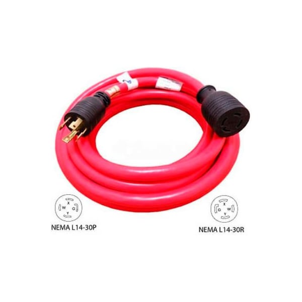 Conntek 20601-020, 20', 30A, Generator Power/Extension Cord with NEMA L14-30 to L14-30R 20601-020 - main